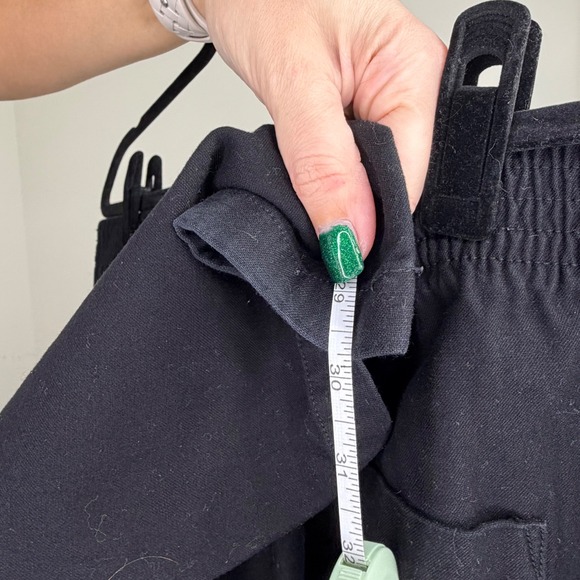 TNA Anthro Black Wide Leg Elastic Waist Pants Women's Cotton Lounge Size Large - Picture 5 of 5